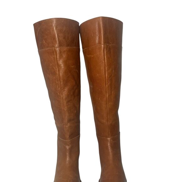 Franco Sarto Womens Daya Knee High Leather Riding Boots Zip Brown 6M Wide Calf - Picture 5 of 16